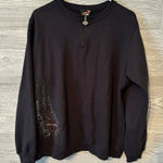 Harley Davidson vintage Y2K sweatshirt size women’s Medium‎ /Large Black Photo 0