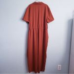Ava & Viv  Rust Short Sleeve Jumpsuit Photo 8