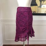 NWOT 4SI3NNA Terry Y2K Ruched Ruffle Hem Skirt S Pink Photo 5