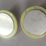 Vintage Neon Green Silver Mirror Clip Photo 2