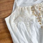 Anthropologie Hale Bob Cabana Eyelet cream Resortwear maxi dress vacation beaded Photo 9