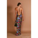 Show Me Your Mumu Hailey Slip Dress in Charm Peony Black Luxe Satin XS NWT Photo 2