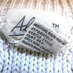 Vintage Alicia Womens Cable Knit Sweater Pullover V Neck Long Sleeve White Large Photo 6