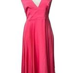 Kimchi Blue  Dress 2 Vida Pink Satin Halter Sleeveless Handkerchief Midi Sundress Photo 0