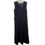 Madewell  Eyelet V-Neck Maxi‎ Dress Black size 16 NWT FLAWED Photo 1