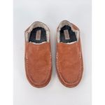 OluKai Nohea Womes Slipper Brown Nubuck Shearling Slip On Flats Comfort US 7 Photo 1