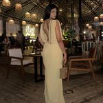 ZARA  dress maxi flowy butter yellow beaded embroidered boho summer vacation Photo 9