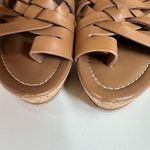 Donald Pliner DONALD J PLINER FLORE Brown Woven Platform Wedge Thong Sandals Photo 6