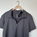 Noel Asmar Womens 3XL Gray Short Sleeve Zip Golf Polo Shirt Photo 2