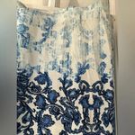 BCBGMAXAZRIA Y2K Adele Blue White Watercolor Paintbrush Wrap Dress Size Small S Photo 7