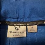 Worthington  Petite Vibrant Blue Straight Leg Pants Photo 2