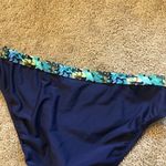 NWOT 24TH OCEAN Navy Blue Green Printed High Waisted Waist Bikini Bottom Large L Photo 7