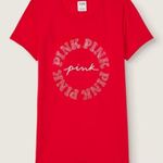 PINK - Victoria's Secret Victoria's Secret PINK Red Sparkle Bedazzled Short Sleeve T-Shirt Size Medium Photo 1