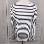 Charter Club  Women's Black & White Striped Long Sleeve T-Shirt-Large Photo 2