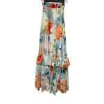 CHARO RUIZ IBIZA Rita tiered Georgette Maxi Skirt Size XS Blue Photo 3