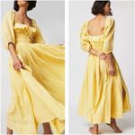 Free People Oasis Midi Dress Pineapple Juice Yellow - Medium Photo 3