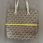 Michael Kors Authentic  Tote Bag Shoulder Purse "MK" Print Photo 9