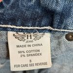 Unif Deadstock Vintage Y2K 2000s midi blue jean raw hem fringe denim skirt sz 29 NWT Photo 10