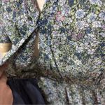 Zadig & Voltaire Wrap Dress Green Betty Mousseline Floral Puff Sz Small / Medium Photo 8