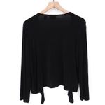 Chico's Travelers Black Open Front Cardigan Sweater Tie Hem Size 1 Photo 5