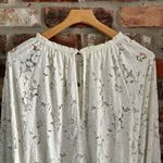 Free People  White Lace Olivia Long Sleeve Blouse Shirt Top, M Photo 7