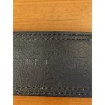 Banana Republic Vtg Y2K Black Leather Belt Sz M/L Oversized Buckle 1990's-Italy Photo 5