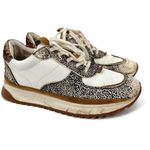 Madewell Kickoff Trainer Sneakers in Leather and Spot Mix Calf Hair 9.5 Photo 1