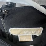 Michael Kors  Black Sleeveless High Neck Embroidered Halter Top Photo 8