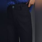 Maeve  Anthropologie The Colette Linen Blend Crop Wide-Leg Pants in Black Photo 2