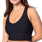 90 DEGREE by reflex vortex rib cropped sport bra 🌷 Black Photo 0