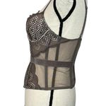 Victoria's Secret Victoria Secret SZ 36B Lace Mesh Corset Bustier Boned Underwire Adjustable Beige Photo 6