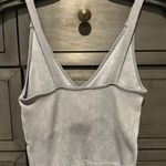 Wishlist Dry Goods Silver Ribbed Tank Top Large/Extra Large Photo 1