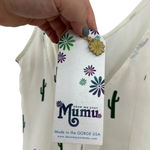 Show Me Your Mumu  Remy Romper White‎ Green Cactus Print Button Size Small Photo 9
