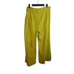 Missguided Chartreuse Wide Leg Belted Cotton Pants Photo 1