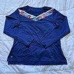 Tail Long Sleeve T Shirt Womans Size Large Blue Floral Tennis Golf Yoga Outdoor Photo 0