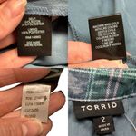 Torrid New  Maxi Lindsay Hi Neck Blue Plaid Tiered Long Dress Size 2X Sleeveless Photo 12