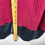 Croft & Barrow  Sweater Shirt 2X Pink Polka Dot Collar Layered Preppy Career Twee Photo 3