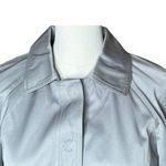 Talbots  Italian Fabric Belted Short Trench Coat Jacket Pewter Utility $188 Sz 6 Photo 1