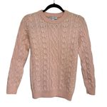 Amour Vert 100% Wool Cable Knit Sweater in Blush Pink - Size XS Photo 0