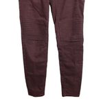 H&M Women's Solid Skinny Slim Moto Biker Style Purple Plum Pull On Pants Size 4 Photo 2