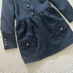 Moschino  Womens Black Wool blend Front Button Peacoat Size 40 Photo 4