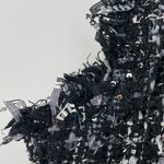 ZARA ZXQB Womens Tweed Style Sleeveless Tapestery Sparkle Crop Top Zip Back Large Photo 4