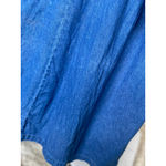 Erika Vintage Denim Maxi Dress Floral Embroidery Cottagecore V Neck Prairie Boho Photo 12