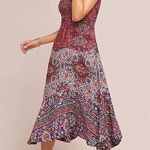 Maeve Anthropologie Violetta Floral Flare Skirt Sundress Midi Colorful Boho Sz 4 Photo 0