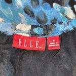 Elle  size 8 women hi low maxi skirt lined elastic waist blue black spotted print Photo 7