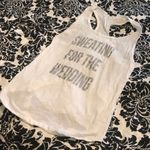 Sweating for the wedding silver glitter tank L White Size L Photo 2