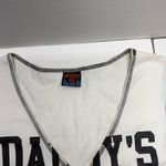 Y2K Daddys Girl Slogan Varsity Tank Top White Size L Photo 4