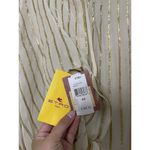 NEW! ETRO ivory gold striped button down silk blouse tie collar IT 48 US L $800 Size 12 Photo 4