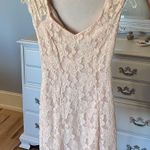 Cope Lace Mini Dress Peach Fitted Form Fitting Womens XS Photo 1