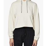 Champion  Hoodie Sweatshirt Cropped Sz S Soft Touch Gym Minimalist White Casual‌ Photo 0